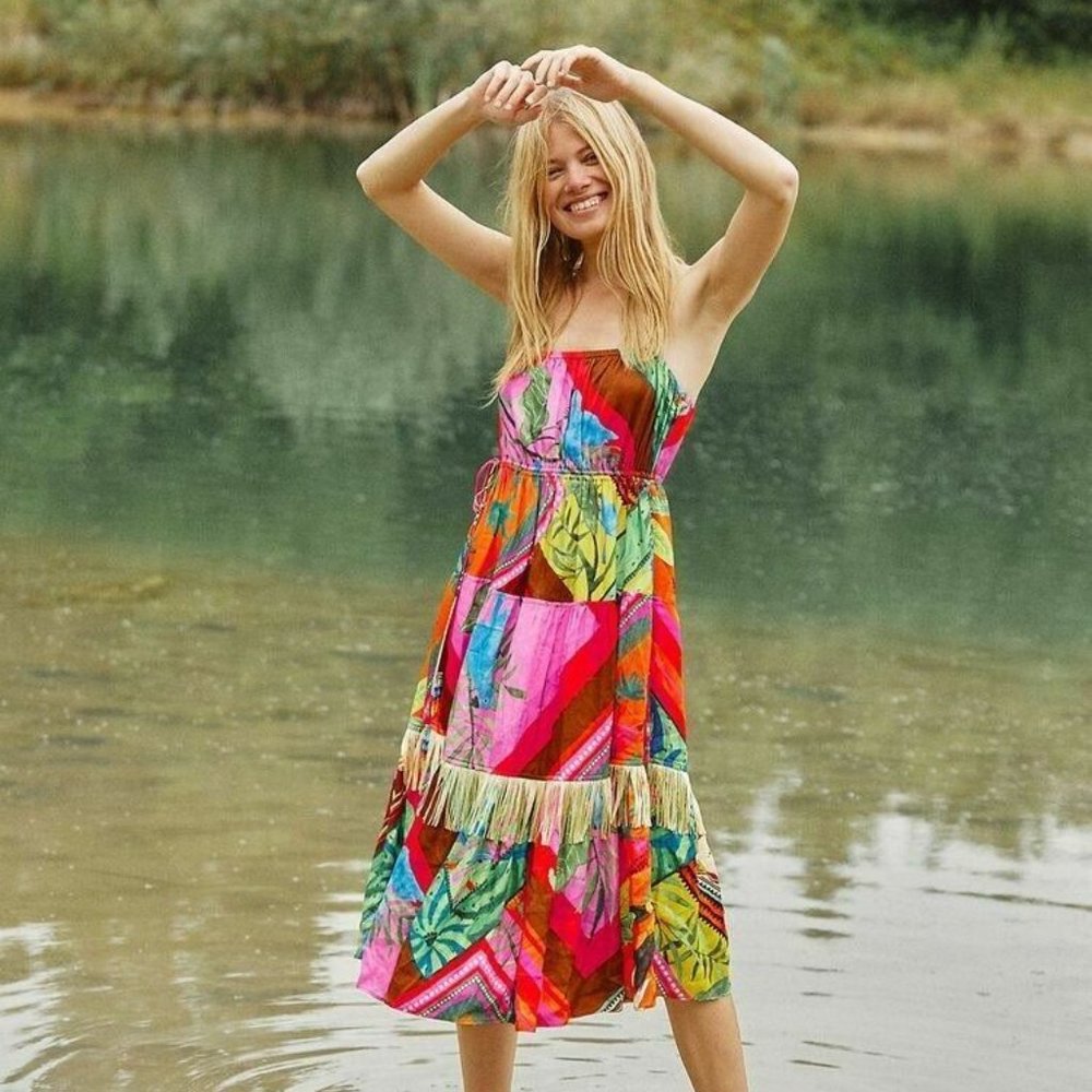 FARM Rio Anthropologie Palila Midi Dress